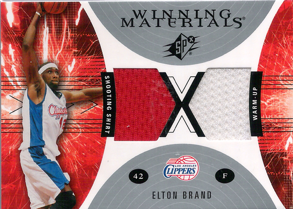2003-04 SPx Winning Materials #WM26 Elton Brand Clippers!