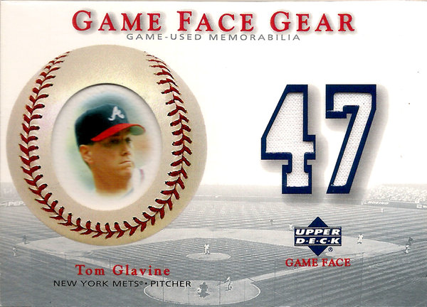 2003 Upper Deck Game Face Gear #TG Tom Glavine Jersey Mets!