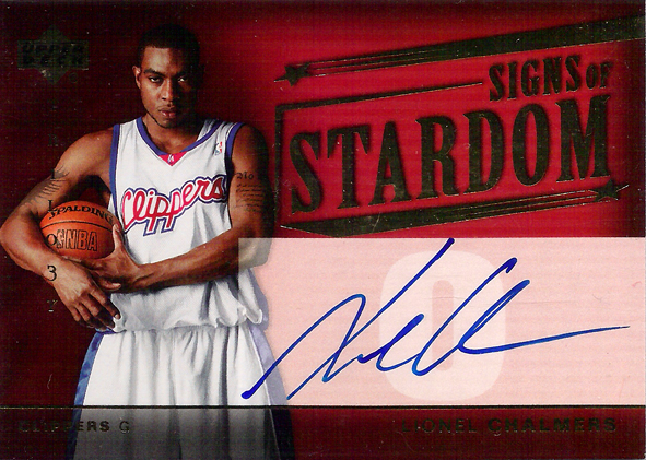 2004-05 Upper Deck Trilogy Signs of Stardom #LC Lionel Chalmers AU Clippers!