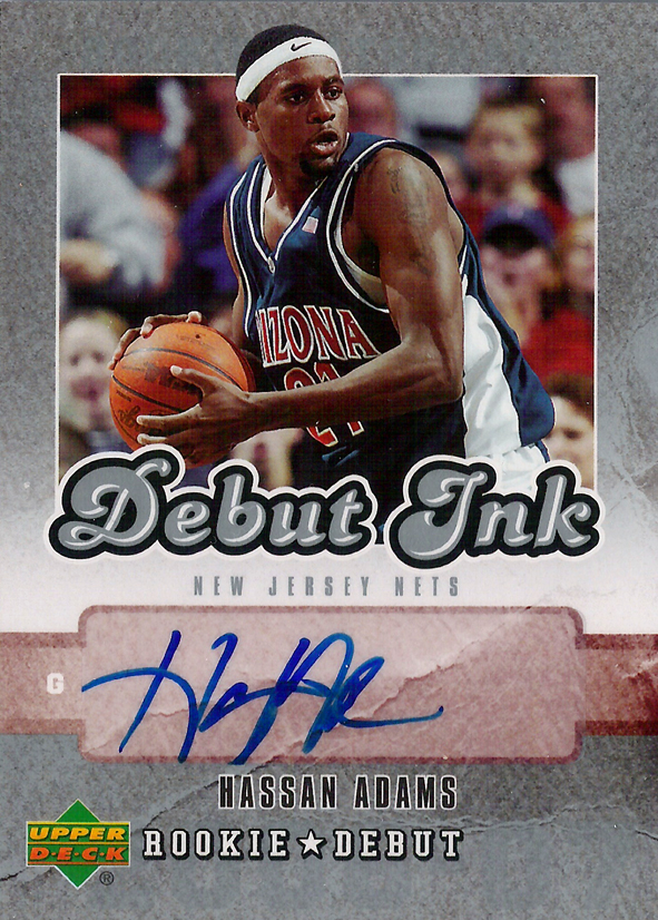 2006-07 Upper Deck Rookie Debut Ink #AD Hassan Adams AU Nets!