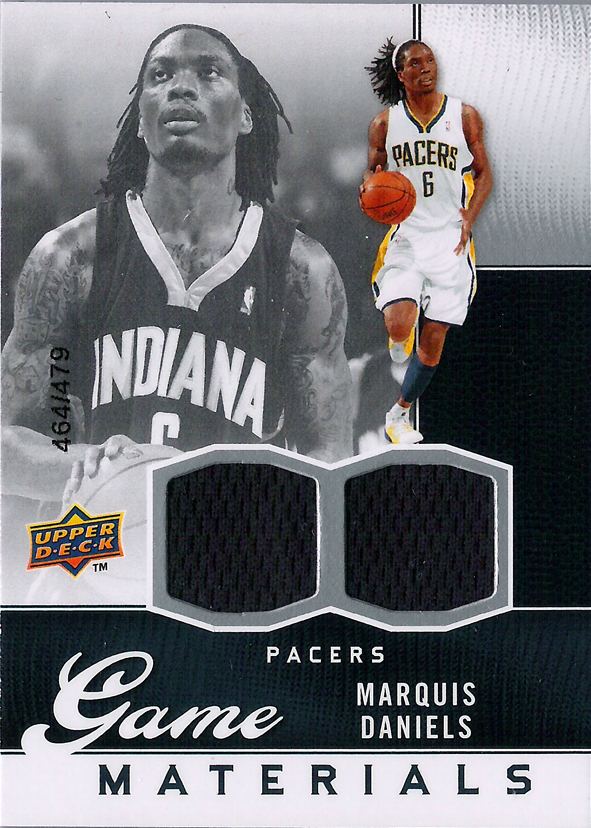 2009-10 Upper Deck Game Materials Dual Jersey #GJMD Marquis Daniels /479 Pacers!