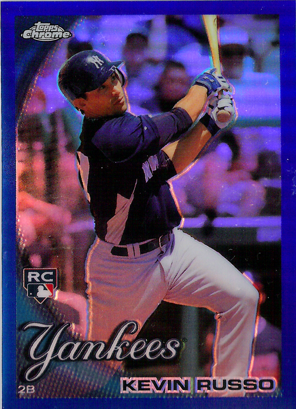2010 Topps Chrome Blue Refractors #196 Kevin Russo RC /199 Yankees!