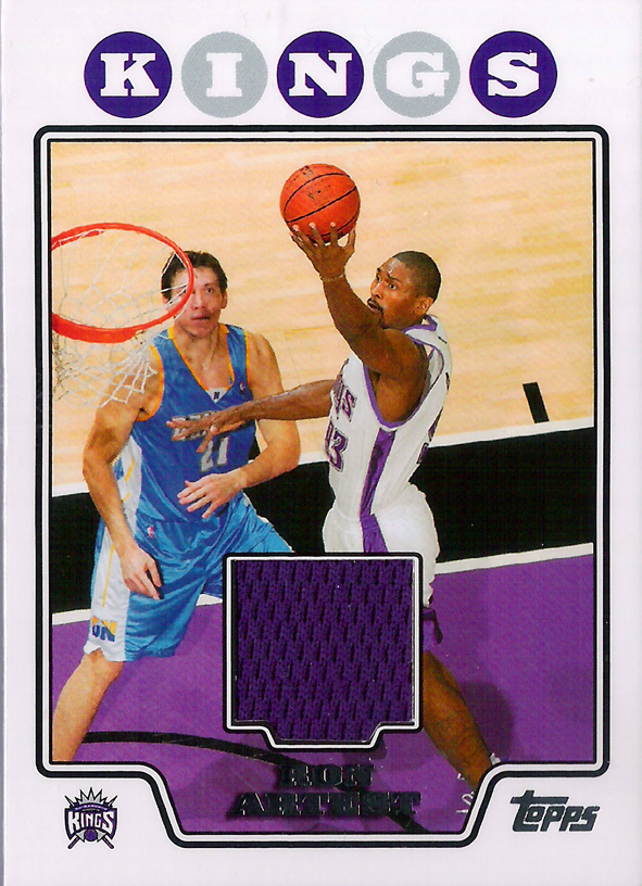 2008-09 Topps Relics Jersey Ron Artest Kings!