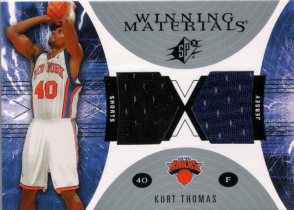 2003-04 SPx Winning Materials Jersey/Shorts Kurt Thomas Knicks!