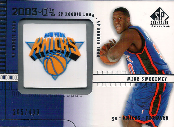 2003-04 SP Signature Edition #109 Mike Sweetney RC /499 Knicks!
