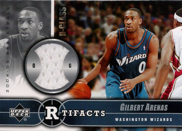 2004-05 UD R-Class R-Tifacts Warm-Up Gilbert Arenas Wizards!
