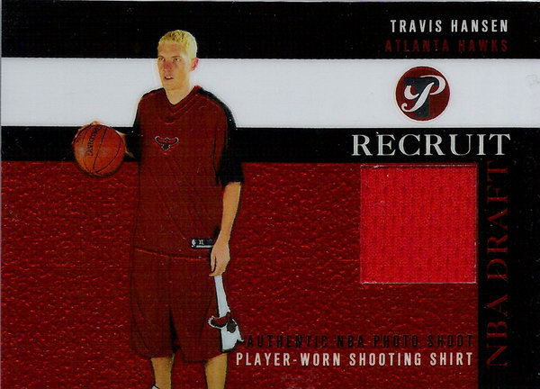 2003-04 Topps Pristine Recruit Relics Shirt Travis Hansen Hawks!