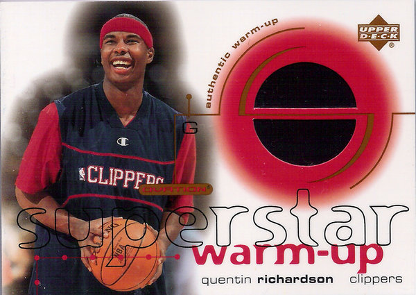 2001-02 UD Ovation Superstar Warm-Ups Quentin Richardson Clippers!