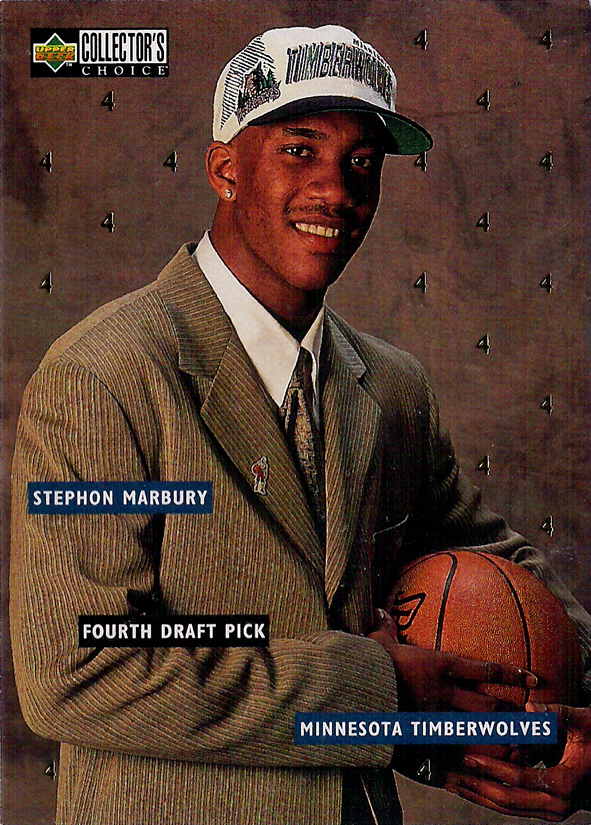 1996-97 Collector's Choice Draft Trade #DR4 Stephon Marbury Rookie Timberwolves!