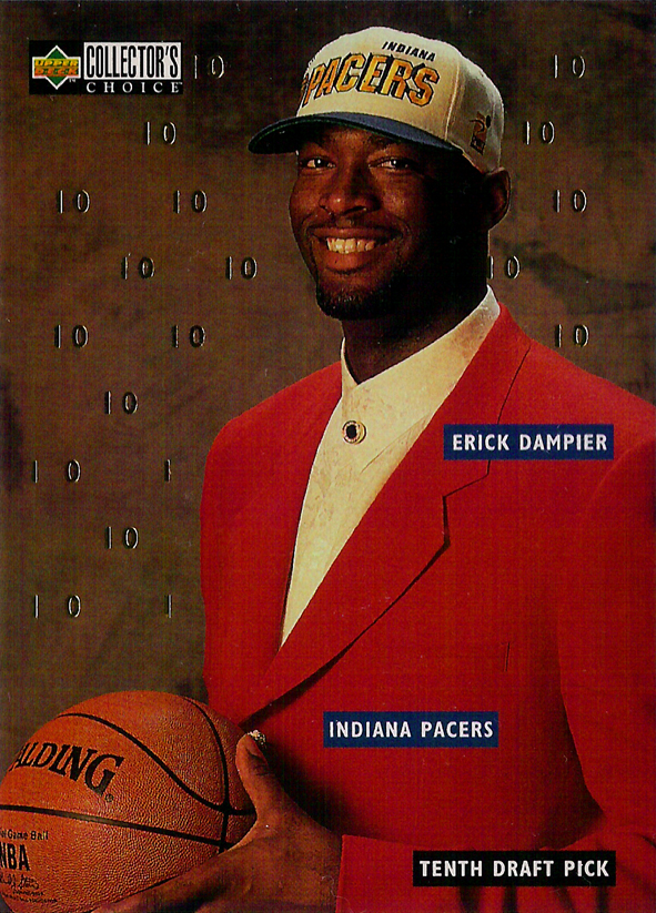 1996-97 Collector's Choice Draft Trade #DR10 Erick Dampier Pacers!