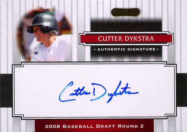 2008 Razor Signature Series #133 Cutter Dykstra AU /1199 Brewers!
