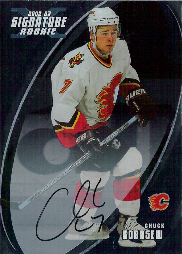2002-03 BAP Signature Series Autographs #185 Chuck Kobasew AU RC Flames!