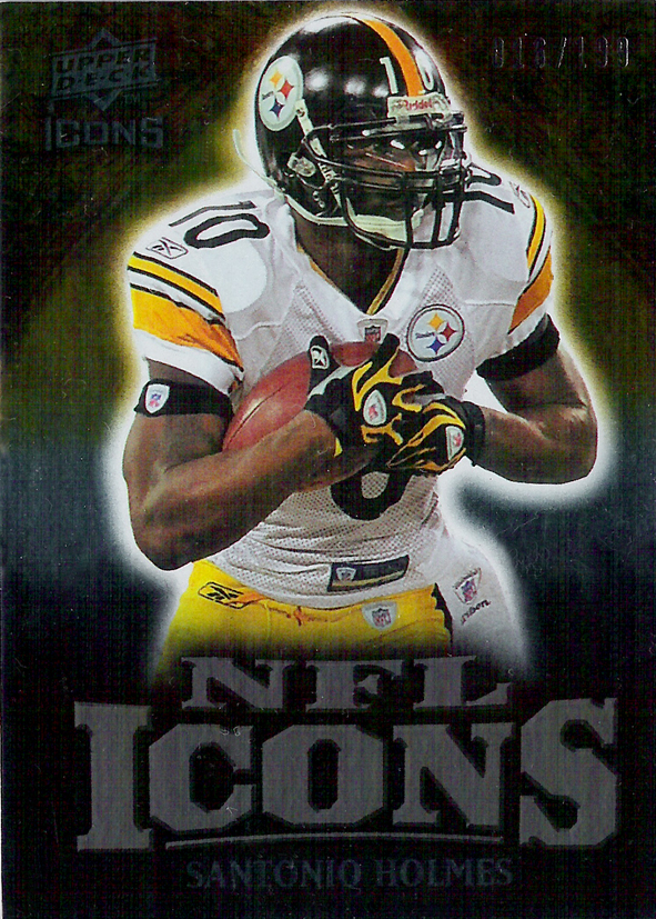 2009 UD Icons NFL Icons Gold Santonio Holmes /199 Steelers!
