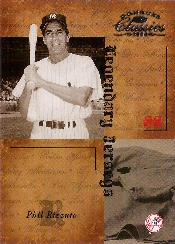 2004 Donruss Classics Legendary Jerseys Phil Rizzuto /500 Yankees!