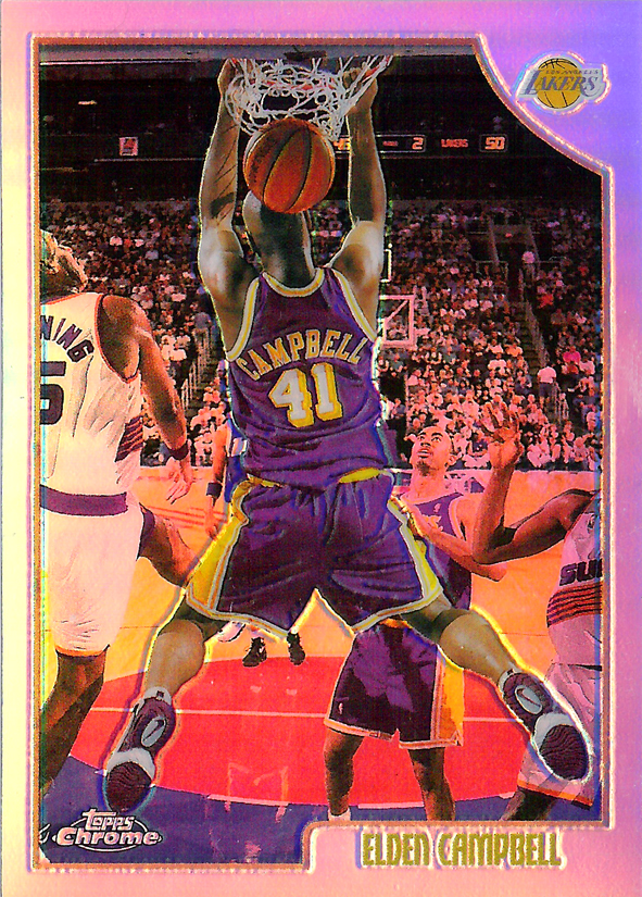 1998-99 Topps Chrome Refractors #34 Elden Campbell Lakers!