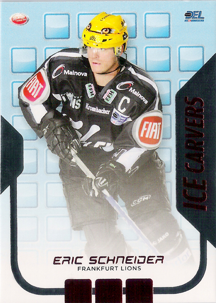 2009-10 DEL Playercards Ice Carvers Eric Schneider Lions!