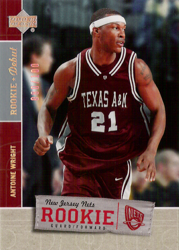 2005-06 Upper Deck Rookie Debut Silver #119 Antoine Wright RC /100 Nets!