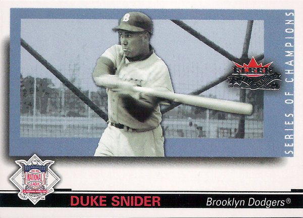 2002 Fleer Fall Classics Series of Champions #16 Duke Snider Dodgers!