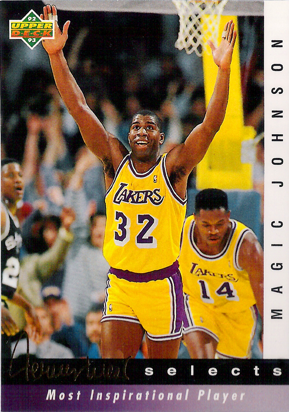 1992-93 Upper Deck Jerry West Selects #JW7 Magic Johnson Lakers!