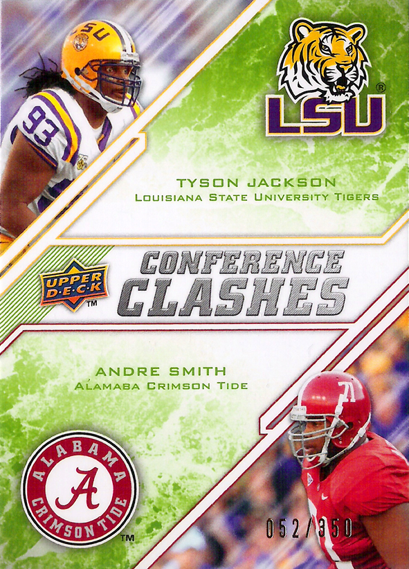 2009 Upper Deck Draft Edition Green #264 Tyson Jackson/Andre Smith /350 LSU/Alabama