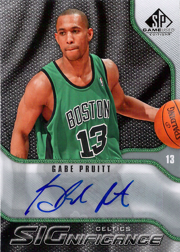 2009-10 SP Game Used SIGnificance Gabe Pruitt AU Celtics!