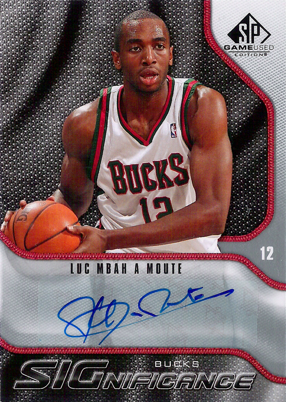 2009-10 SP Game Used SIGnificance Luc Mbah A Moute AU Bucks!