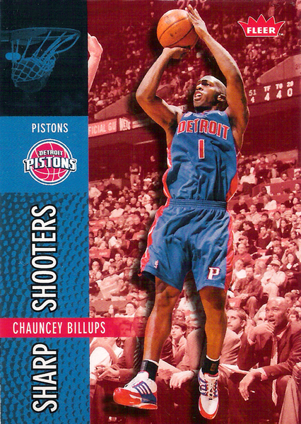 2008-09 Fleer Sharp Shooters #SS4 Chauncey Billups Pistons!