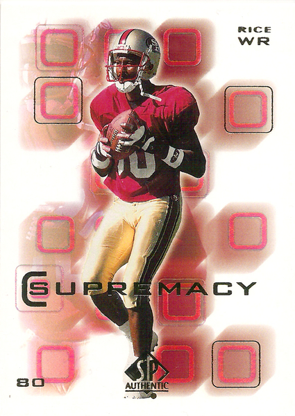 2000 SP Authentic Supremacy #S4 Jerry Rice 49ers!
