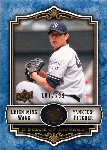 2009 UD A Piece of History Blue #64 Chien-Ming Wang /299 Yankees!