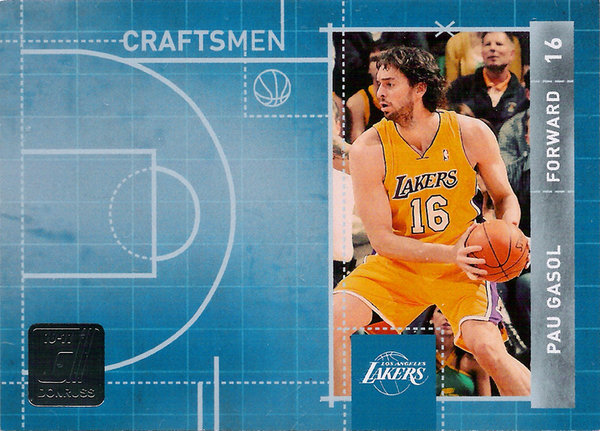 2010-11 Donruss Craftsmen #14 Pau Gasol /999 Lakers!