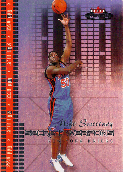 2003-04 Fleer Mystique Secret Weapons #9 Mike Sweetney /500 Knicks!