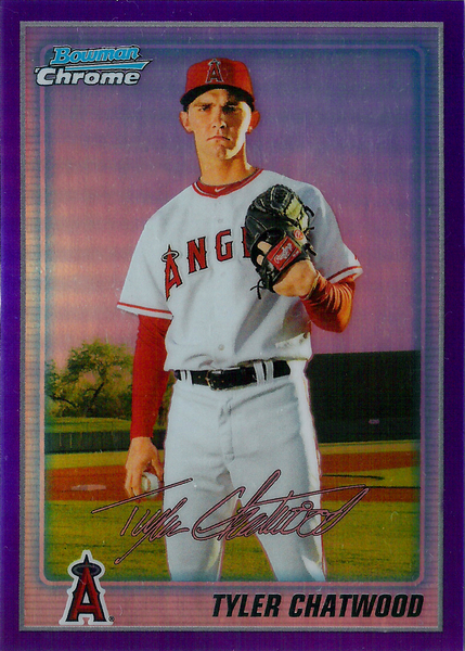 2010 Bowman Chrome Prospects Purple Refractors #BCP188 Tyler Chatwood /899 Angels!