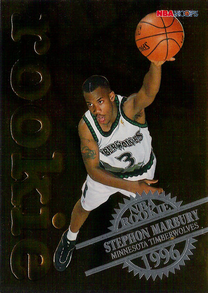 1996-97 Hoops Rookies #17 Stephon Marbury Timberwolves!