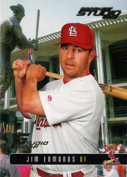 2003 Studio Proofs #187 Jim Edmonds /100 Cardinals!