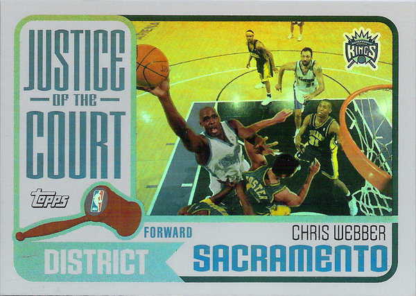 2003-04 Topps Justice of the Court #JC5 Chris Webber Kings!