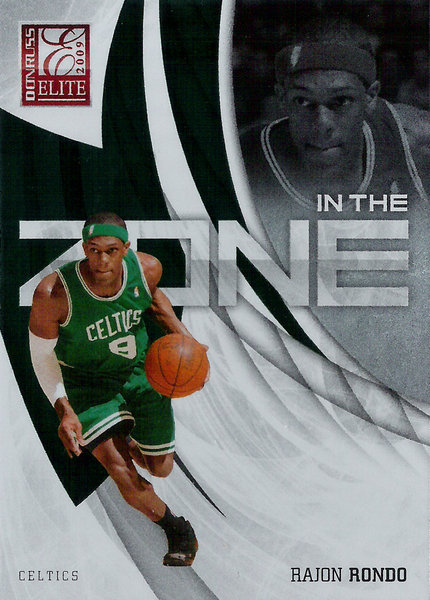 2009-10 Donruss Elite In the Zone Green #12 Rajon Rondo Celtics!