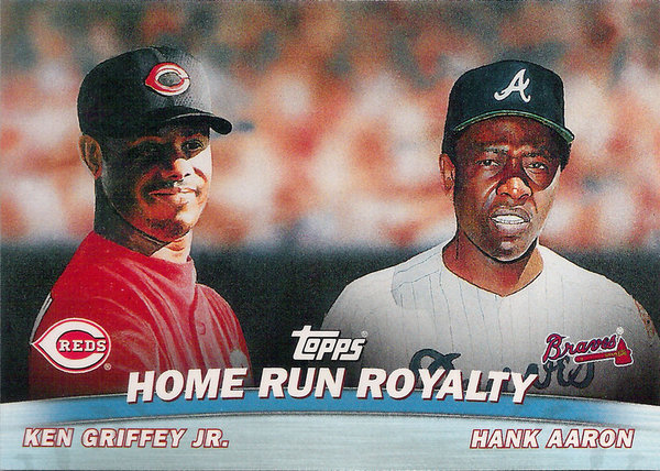 2001 Topps Combos #TC9 Home Run Royalty Ken Griffey Jr./Hank Aaron Reds/Braves!