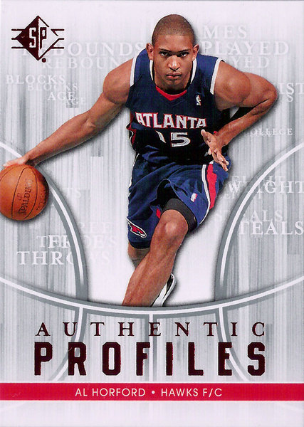 2008-09 SP Authentic Profiles Red #AP16 Al Horford Hawks!