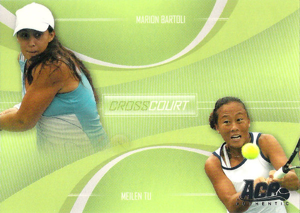 2007 Ace Authentic Straight Sets Cross Court #CC4 Marion Bartoli / Meilen Tu Tennis