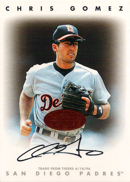 1996 Leaf Signature Autographs #80 Chris Gomez AU Padres!