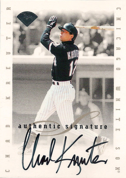 1996 Leaf Signature Extended Autographs #104 Chad Kreuter AU White Sox!
