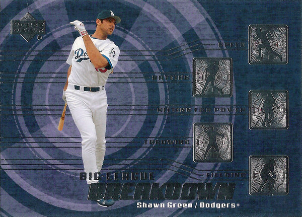 2003 Upper Deck Big League Breakdowns #BL9 Shawn Green Dodgers!