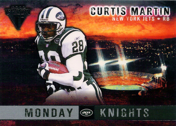 2002 Titanium Monday Knights #10 Curtis Martin Jets!