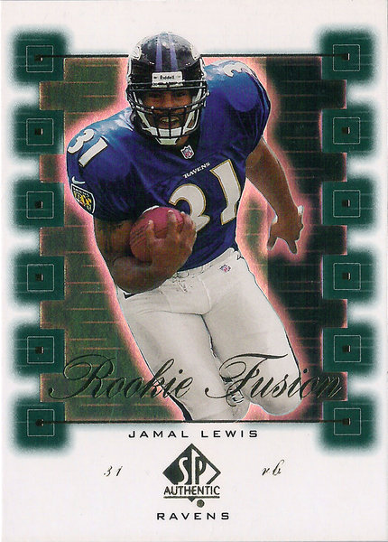 2000 SP Authentic Rookie Fusion #RF6 Jamal Lewis Ravens!