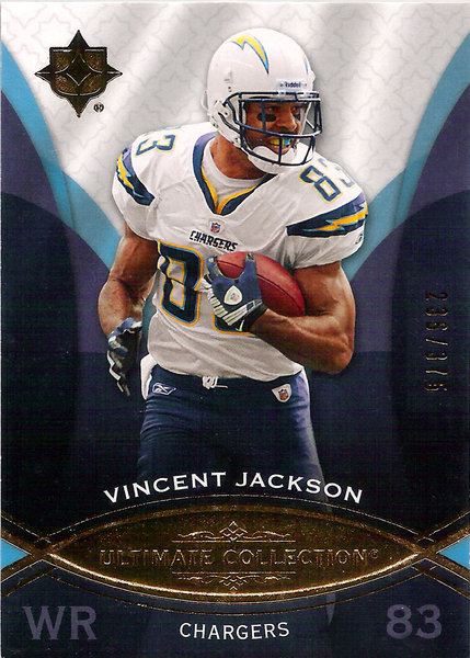 2009 Ultimate Collection #84 Vincent Jackson /375 Chargers!