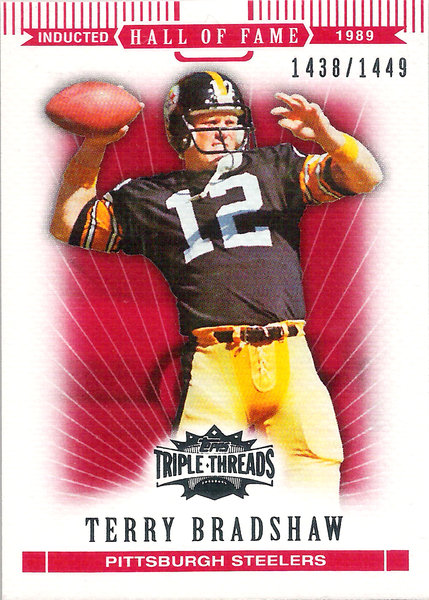 2007 Topps Triple Threads #82 Terry Bradshaw /1449 HOF Steelers!
