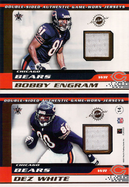 2001 Vanguard Double Sided Jerseys #14 Bobby Engram/Dez White Bears!