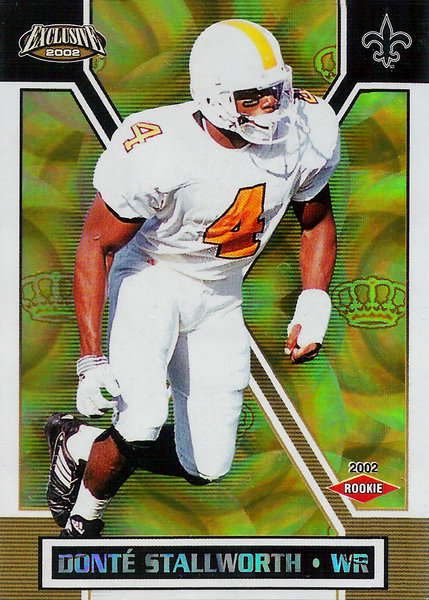 2002 Pacific Exclusive Gold #196 Donte Stallworth RC Saints!