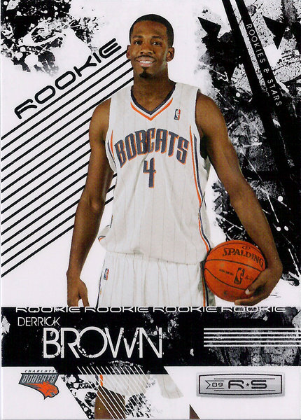 2009-10 Rookies and Stars #119 Derrick Brown RC Bobcats!