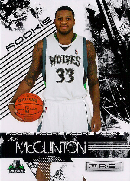 2009-10 Rookies and Stars #124 Jack McClinton RC Timberwolves!